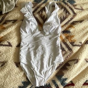 White swimsuit one piece